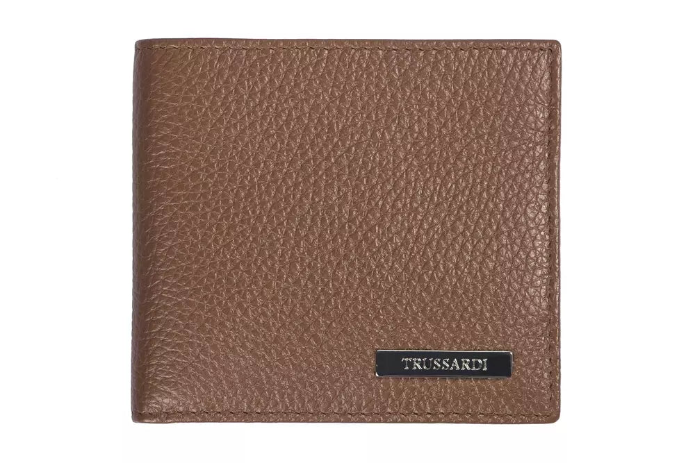 Trussardi Bruine Leren Herenportemonnee