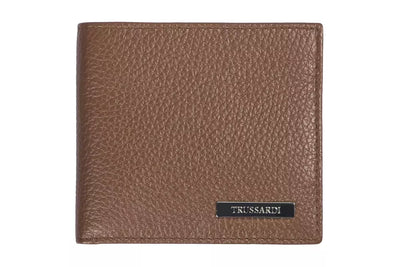 Trussardi Bruine Leren Herenportemonnee