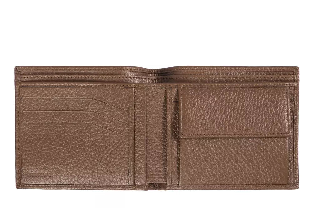 Trussardi Bruine Leren Herenportemonnee