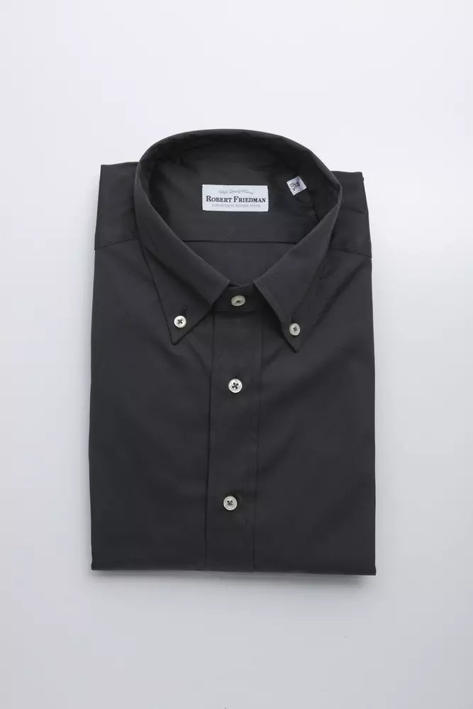 Chemise homme en coton gris Robert Friedman
