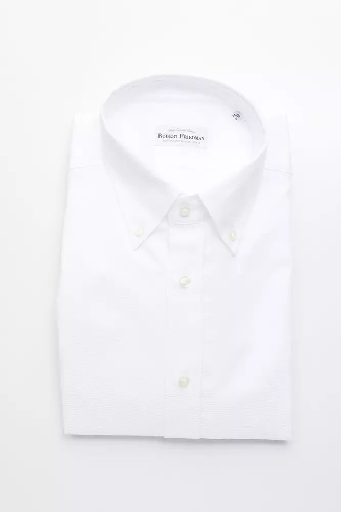 Chemise homme en coton blanc Robert Friedman