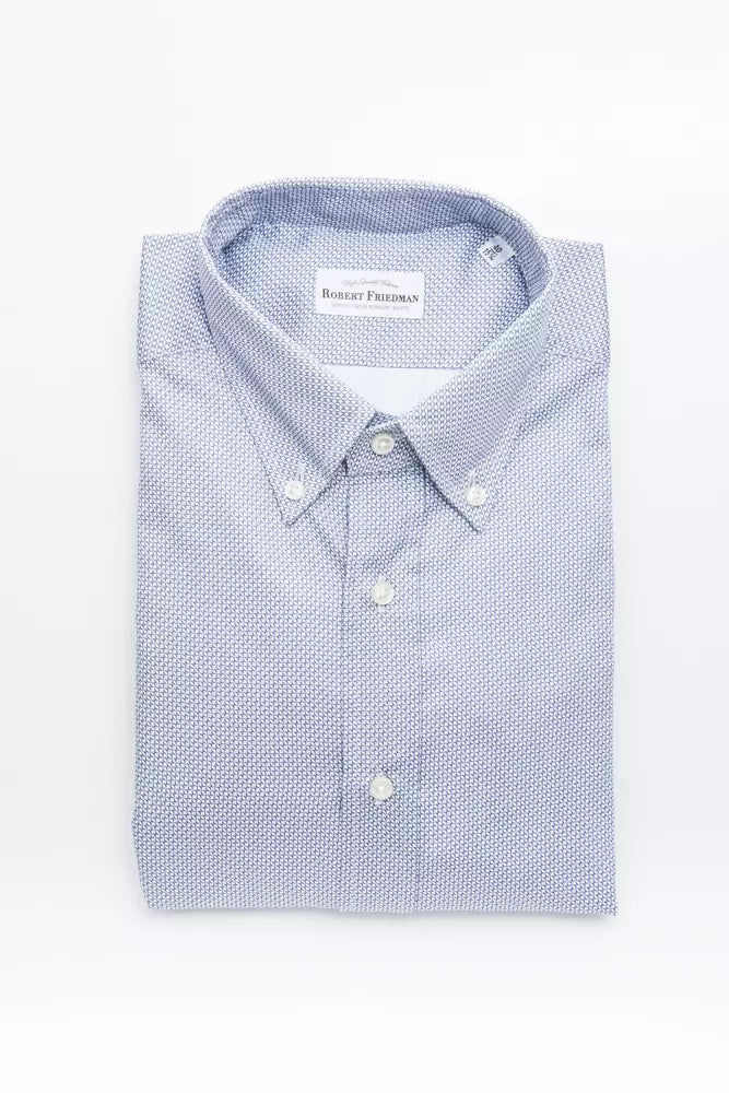 Chemise homme en coton bleu clair Robert Friedman