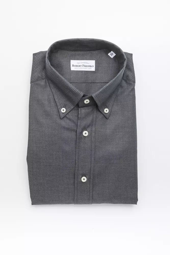 Chemise homme en coton vert Robert Friedman