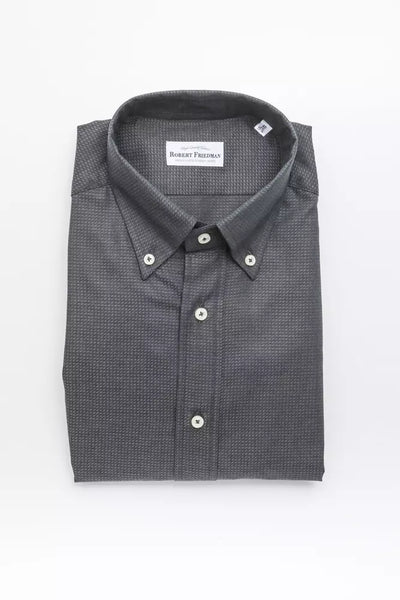 Chemise homme en coton vert Robert Friedman