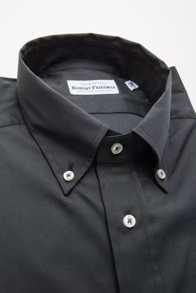 Chemise homme en coton gris Robert Friedman