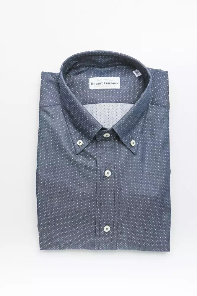 Chemise homme en coton bleu Robert Friedman