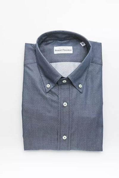Chemise homme en coton bleu Robert Friedman