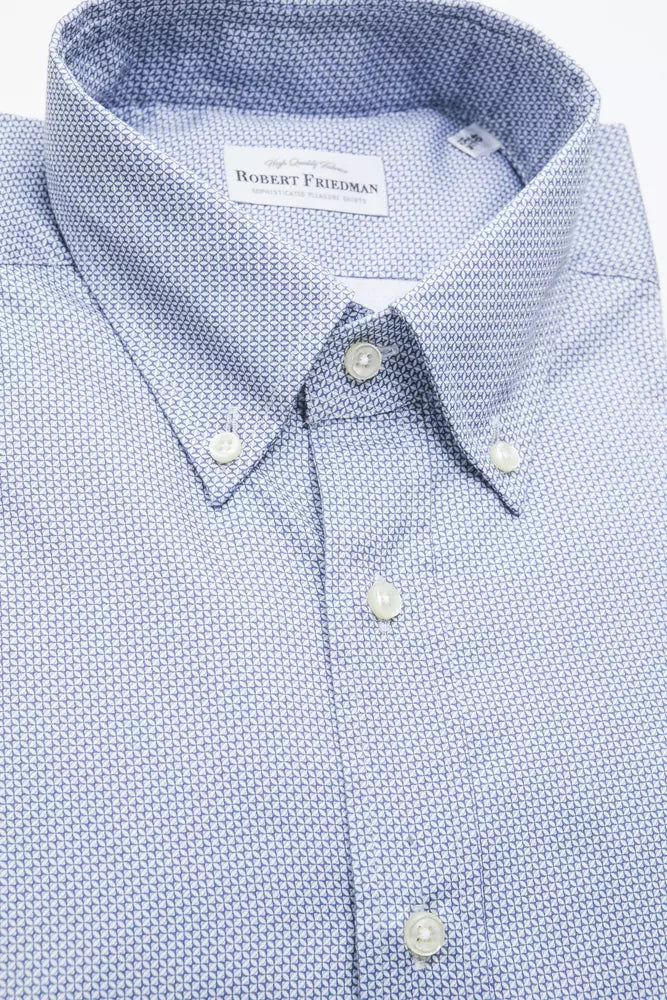 Chemise homme en coton bleu clair Robert Friedman