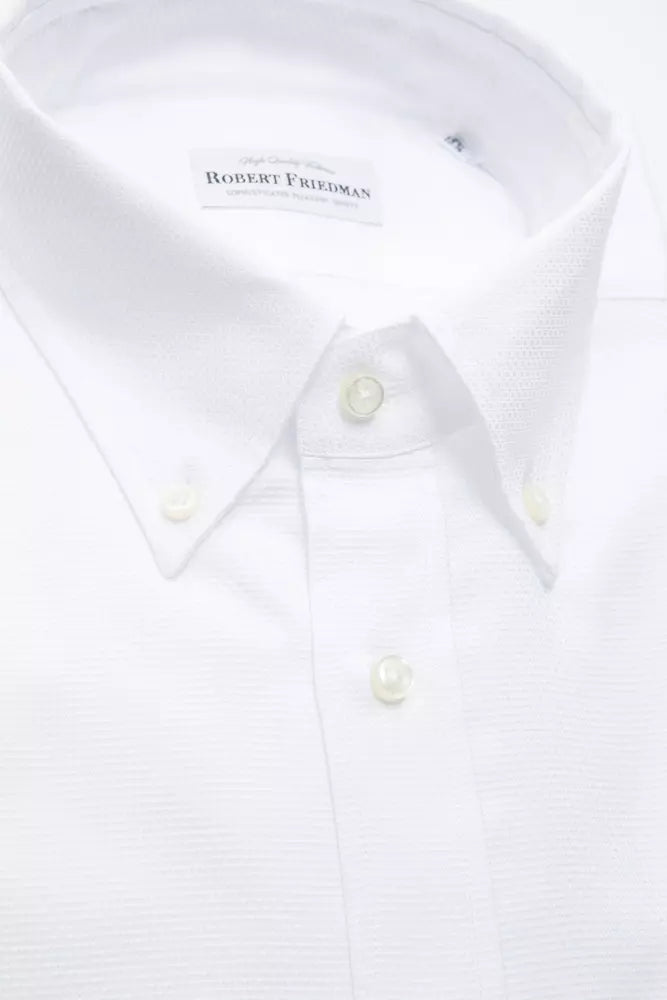 Chemise homme en coton blanc Robert Friedman