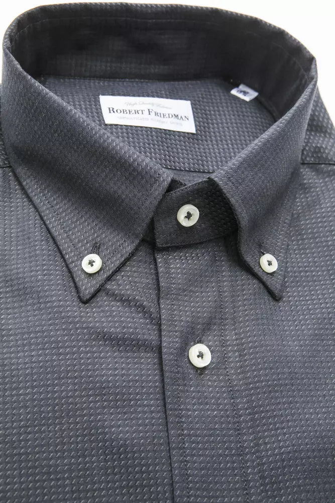 Chemise homme en coton vert Robert Friedman