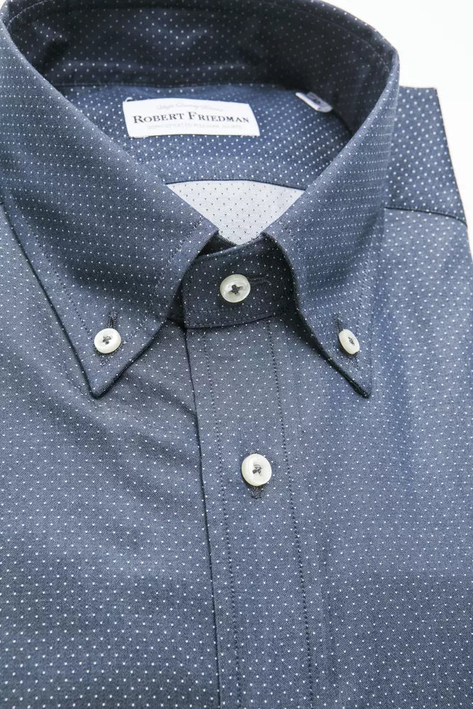 Chemise homme en coton bleu Robert Friedman