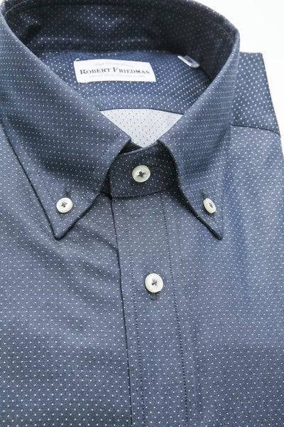 Chemise homme en coton bleu Robert Friedman