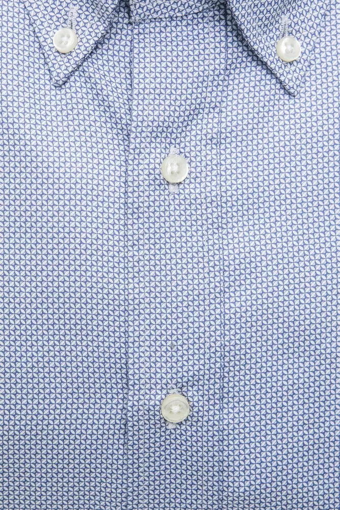 Chemise homme en coton bleu clair Robert Friedman