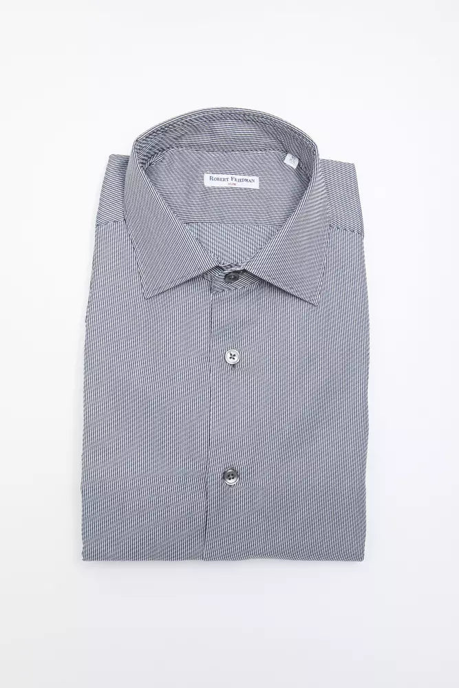 Chemise homme en coton bleu Robert Friedman