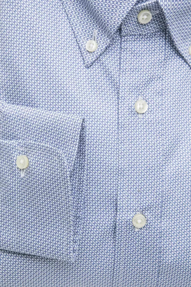 Chemise homme en coton bleu clair Robert Friedman