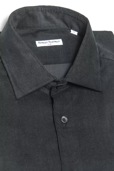 Chemise homme en coton noir Robert Friedman