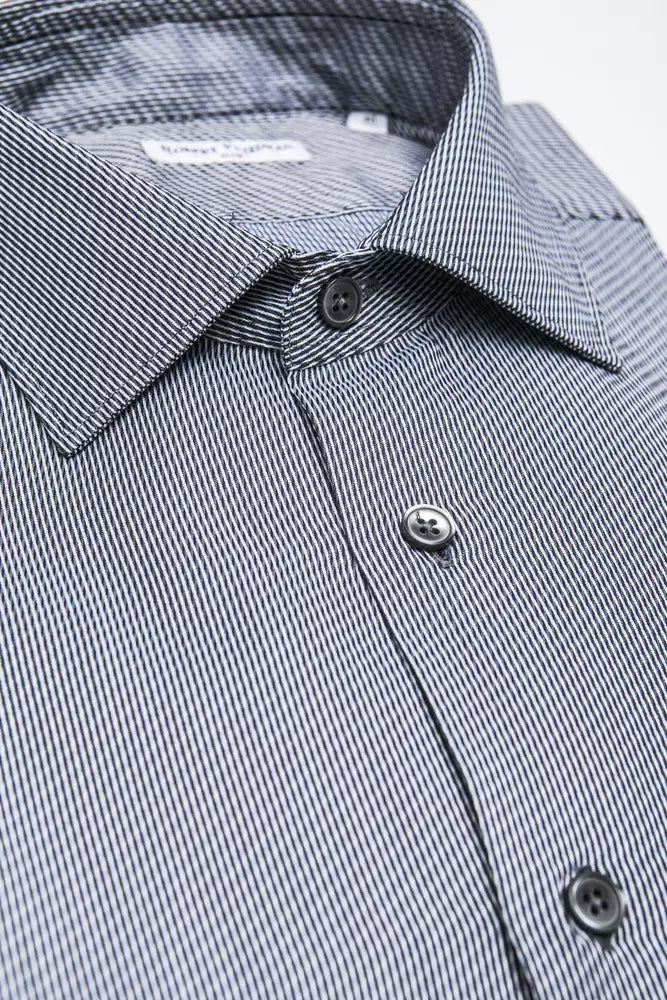Chemise homme en coton bleu Robert Friedman