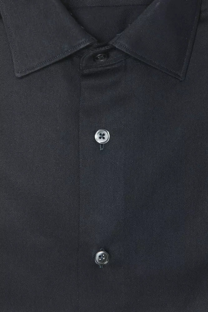 Chemise homme en coton noir Robert Friedman