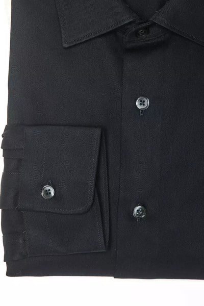 Chemise homme en coton noir Robert Friedman
