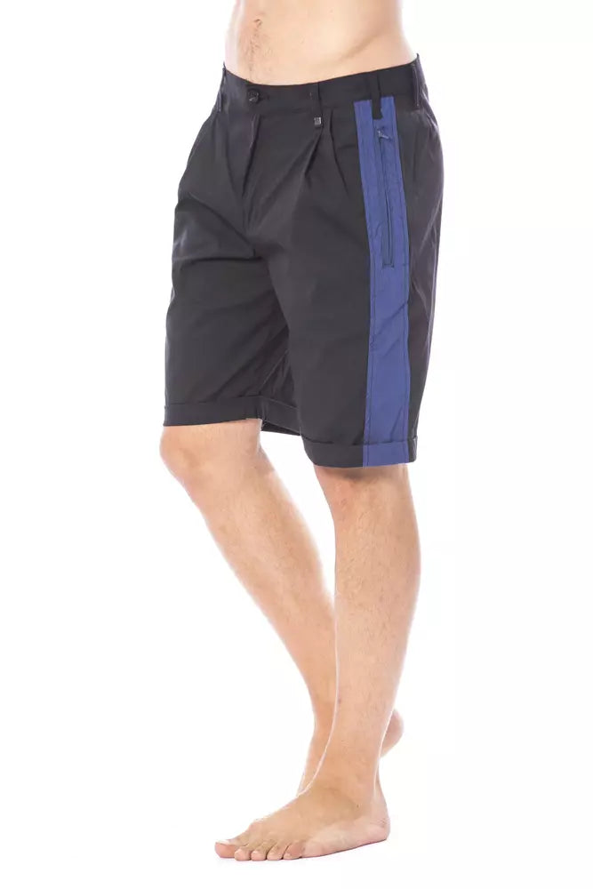 Short décontracté en coton noir Verri pour homme