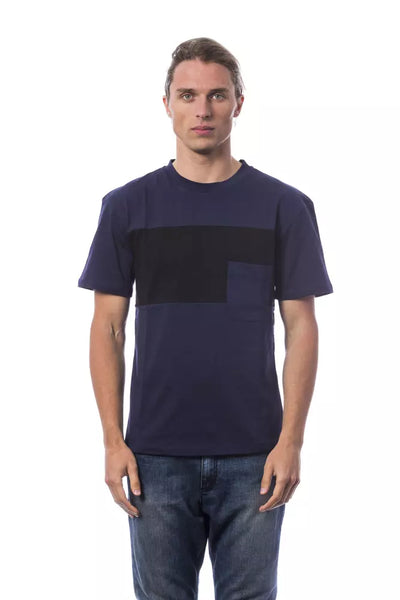 T-shirt homme en coton bleu Verri