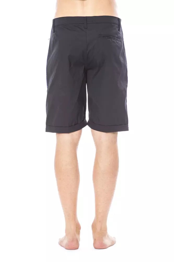 Short décontracté en coton noir Verri pour homme
