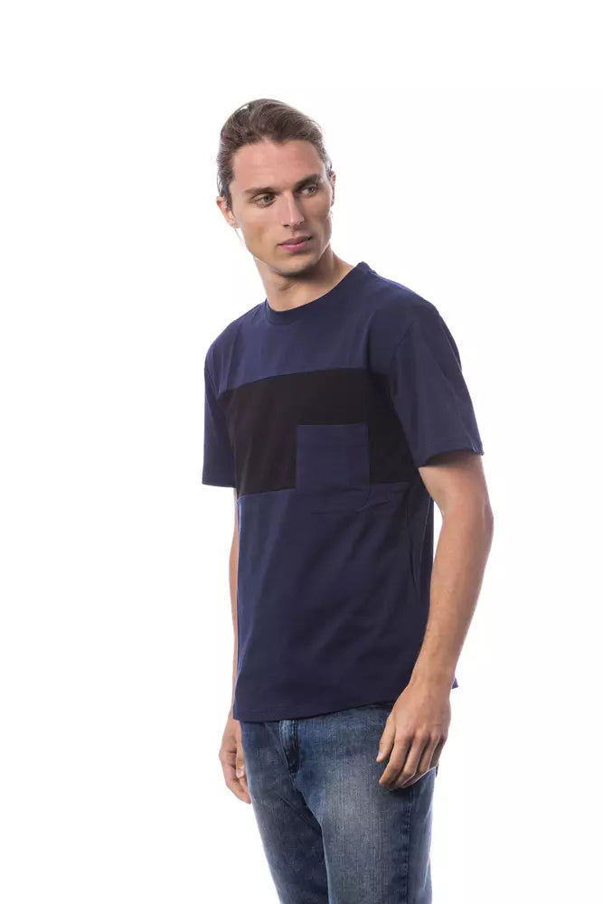 T-shirt homme en coton bleu Verri