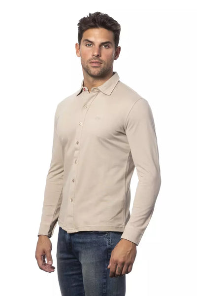 Verri Beige Katoenen Herenoverhemd