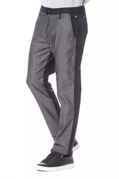 Verri Black Cotton Men Pants