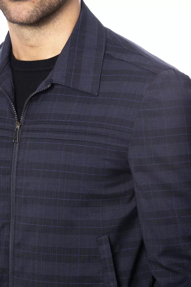Veste en laine bleue Verri pour homme