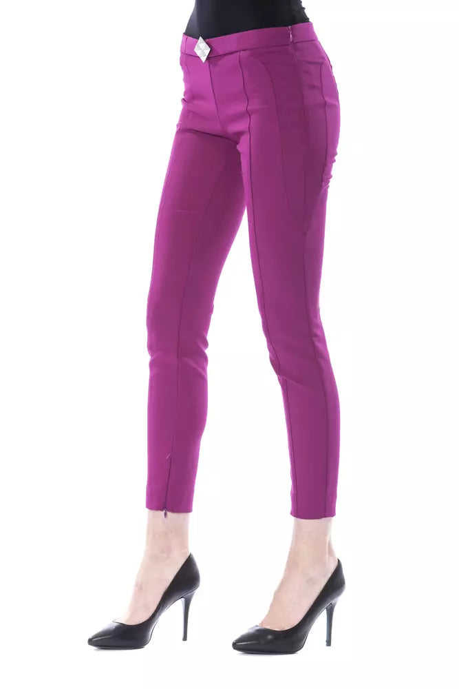 BYBLOS Paarse Polyester Damesbroek