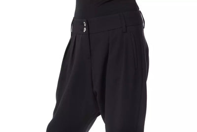 Pantalon femme en polyester noir BYBLOS