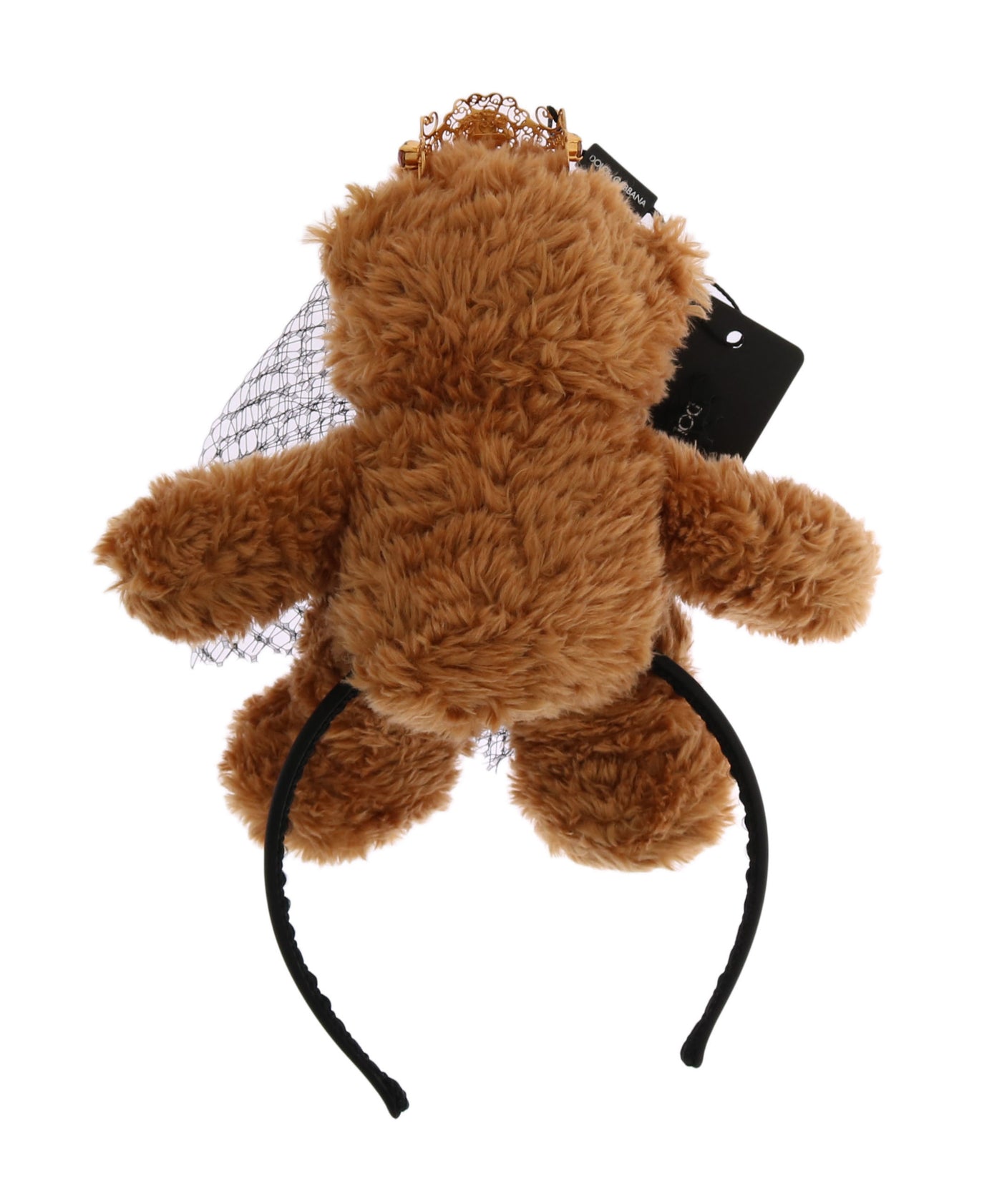 Dolce &amp; Gabbana Teddybeer Gouden Kristallen Kroon Tiara Diadeem Haarband