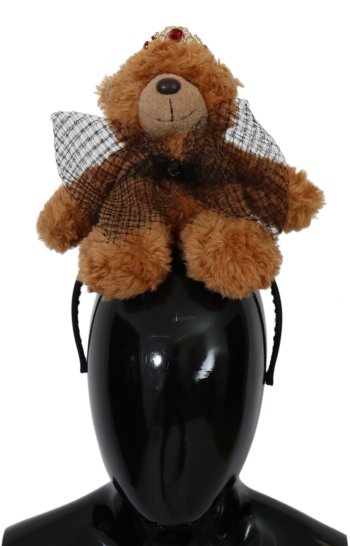 Dolce &amp; Gabbana Teddybeer Gouden Kristallen Kroon Tiara Diadeem Haarband
