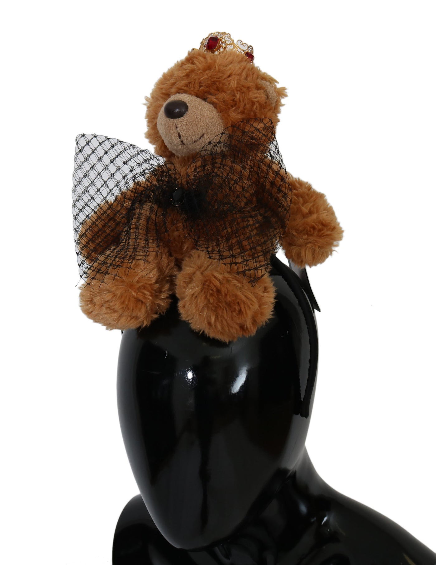 Dolce &amp; Gabbana Teddybeer Gouden Kristallen Kroon Tiara Diadeem Haarband