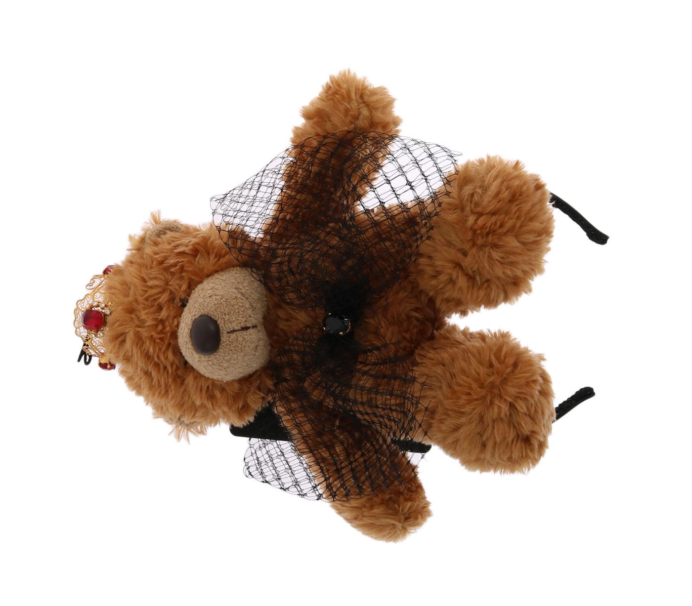 Dolce &amp; Gabbana Teddybeer Gouden Kristallen Kroon Tiara Diadeem Haarband
