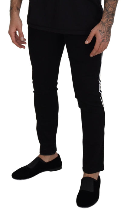 Dolce &amp; Gabbana zwarte katoenen DG Crown heren denim jeans