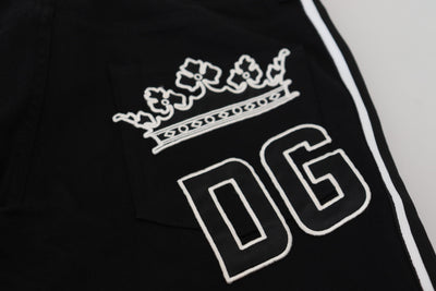 Dolce &amp; Gabbana zwarte katoenen DG Crown heren denim jeans