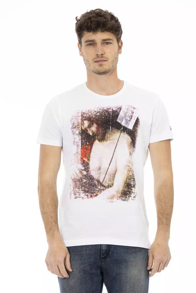 Trussardi Action Wit Katoenen Heren T-shirt