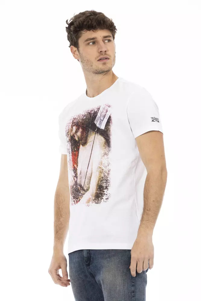 Trussardi Action Wit Katoenen Heren T-shirt