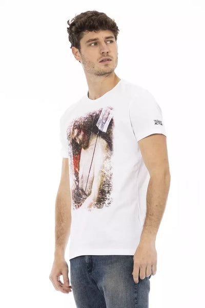 Trussardi Action Wit Katoenen Heren T-shirt