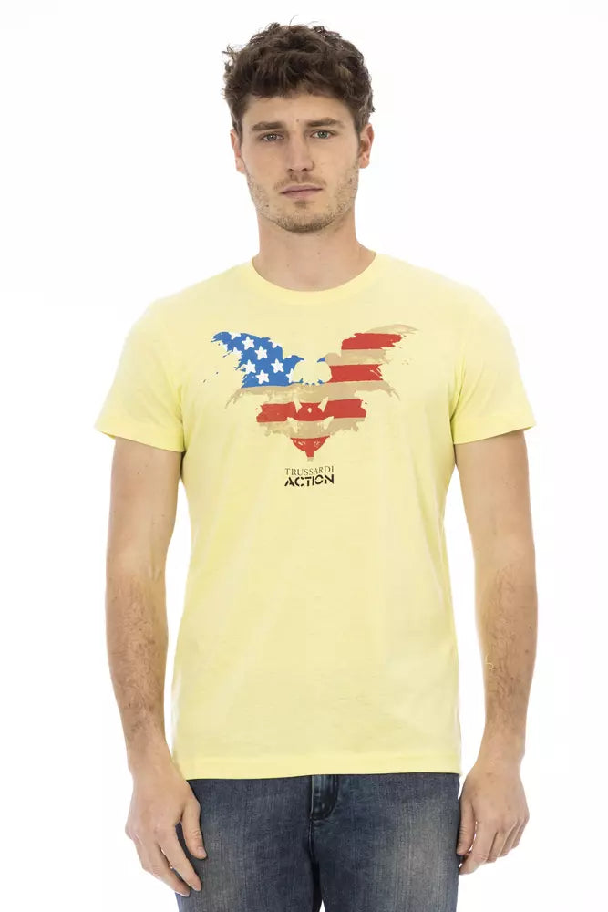 Trussardi Action Geel Katoenen Heren T-shirt