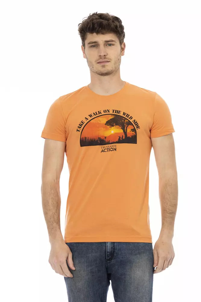 Trussardi Action Oranje Katoenen Heren T-shirt