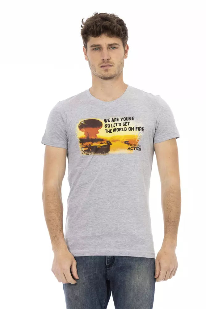 Trussardi Action Grijs Katoenen Heren T-shirt