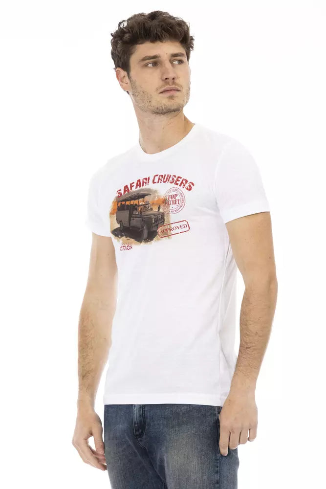 Trussardi Action Wit Katoenen Heren T-shirt
