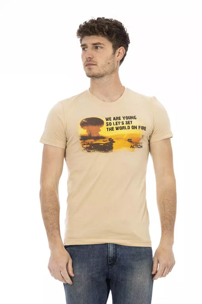Trussardi Action Beige Katoenen Heren T-shirt