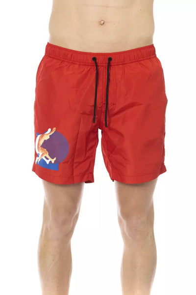 Bikkembergs Rode Polyester Heren Zwembroek