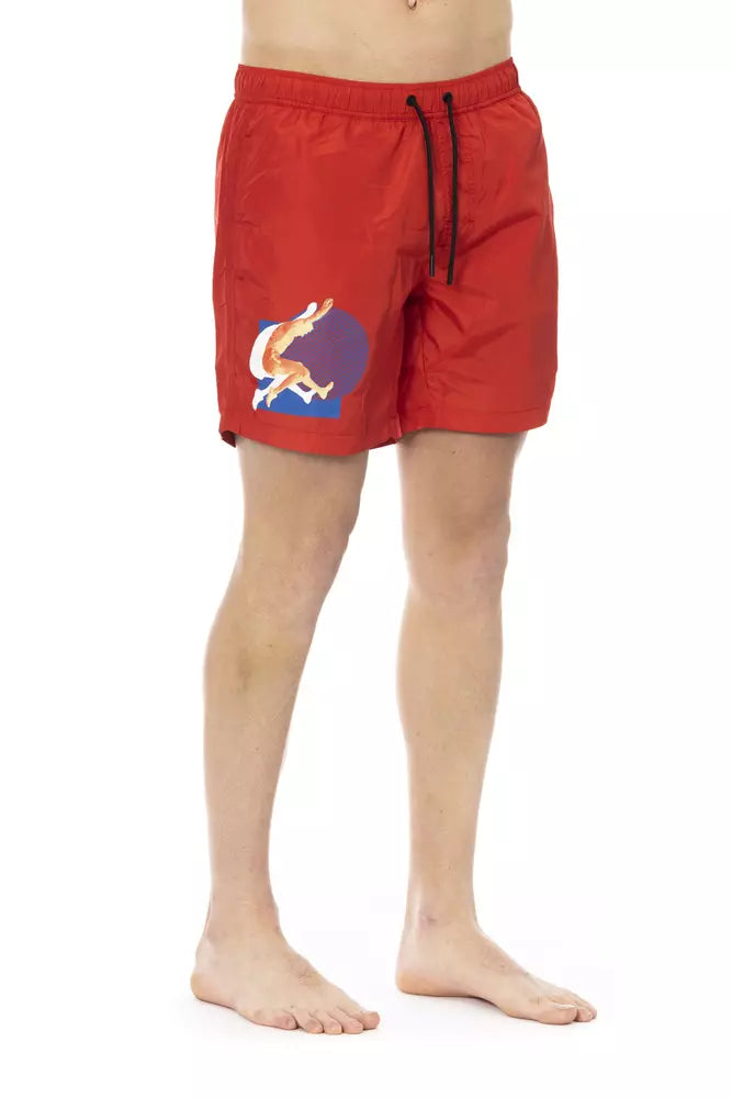 Bikkembergs Rode Polyester Heren Zwembroek