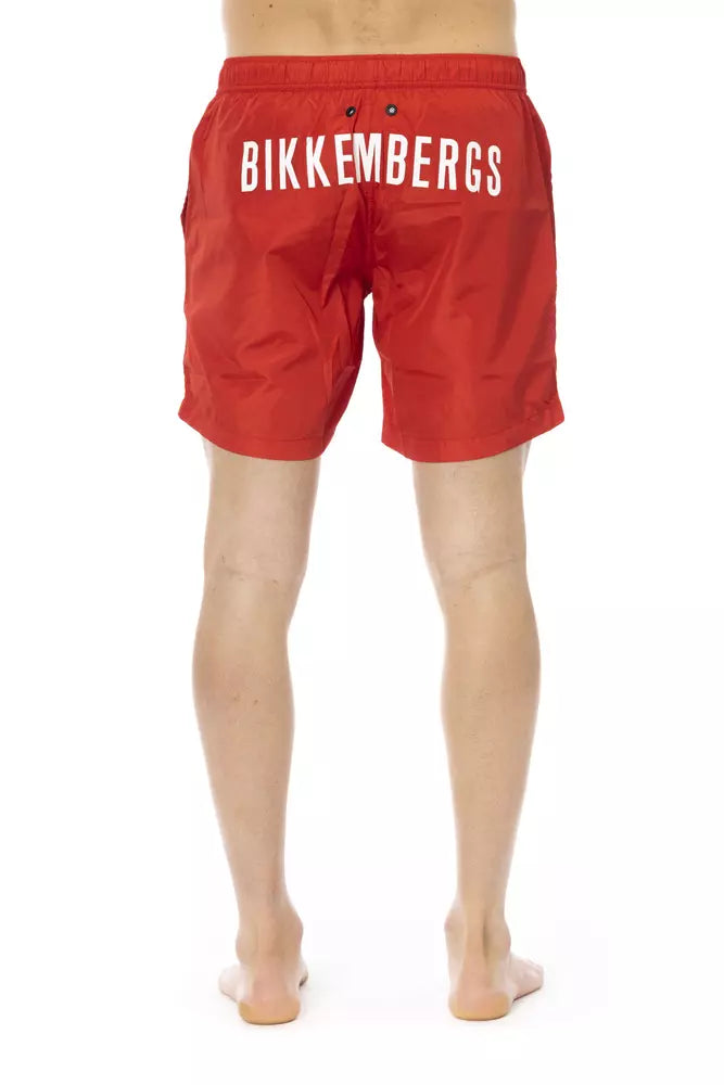 Bikkembergs Rode Polyester Heren Zwembroek