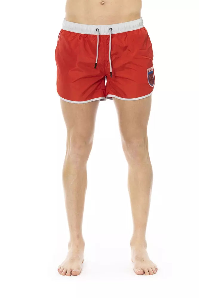 Bikkembergs Rode Polyester Heren Zwembroek